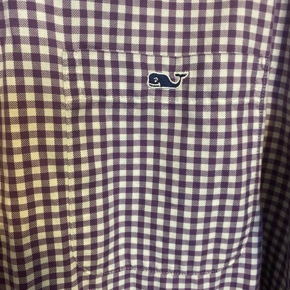 Vineyard Vines Men's Purple Checkered Button Down Shirt - Picture 3 of 7